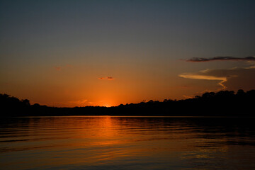 sunset over the river