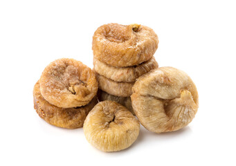 dried figs fruit isolated on white background