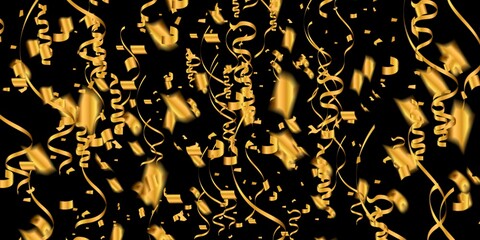 Obraz premium 3D Golden Confetti stock Image