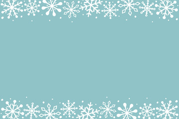 Christmas background with snowflakes and copyspace. Concept of Xmas card. Vector