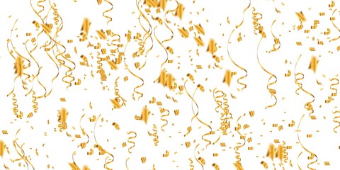 3D Golden Confetti stock Image