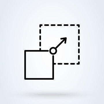 Scalability or scalable system line art icon for apps and websites