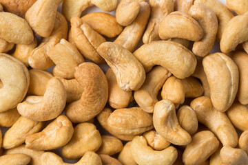 Heap of cashew nut in studio