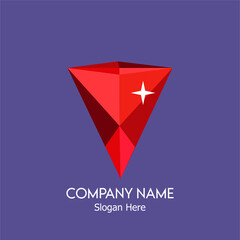 abstract logo design with ruby