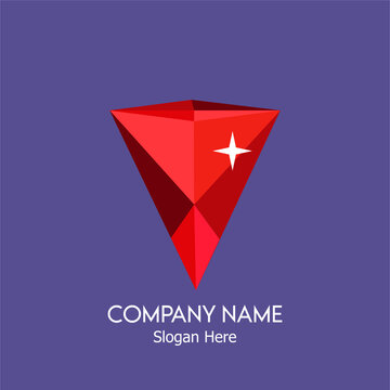 abstract logo design with ruby