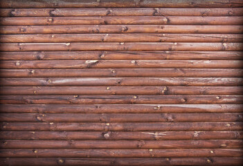 Wooden wall from logs background