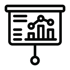 
Graphical presentation icon in glyph design, sales graph vector
