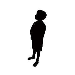 a boy body silhouette vector