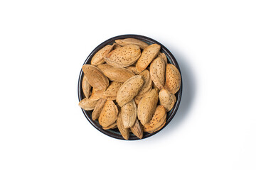Almond nut in studio