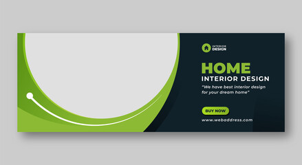 Real estate social media facebook cover web banner template