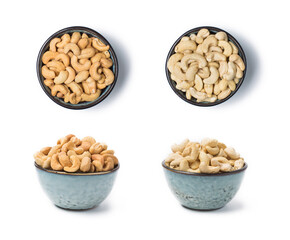 Heap of cashew nut in studio