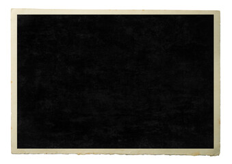 Blank old photo isolated on white