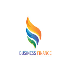 business logo financial element illustration colorful design vector