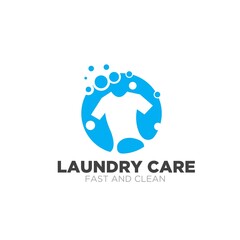 laundry care logo designs simple modern for fast and clean service