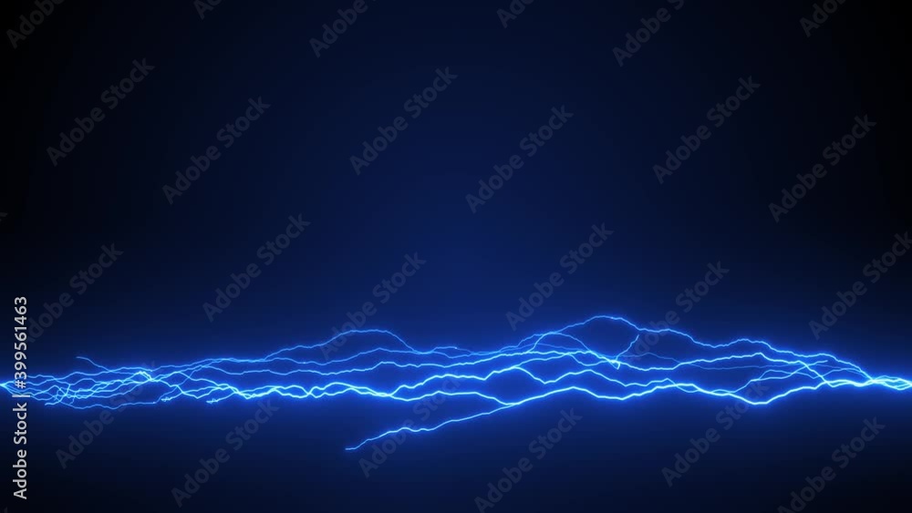 Poster electric thunder strikes kinetic action fx loop/ 4k animation of a dynamic kinetic distorted electri