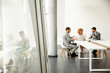 Multiethnic business people working together in the office