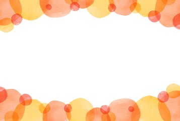 あたたかいオレンジの水彩フレーム