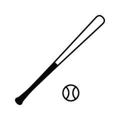 baseball icon. baseball bat icon. vector illustration.