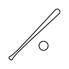 baseball icon. baseball bat icon. vector illustration.