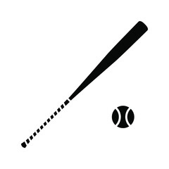 baseball icon. baseball bat icon. vector illustration.