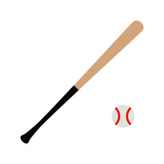 baseball icon. baseball bat icon. vector illustration.