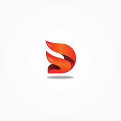 D logo/flame logo