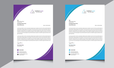 Modern business letterhead, elegant letterhead, corporate letterhead design template