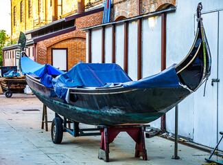 typical old gondola in venice © fottoo