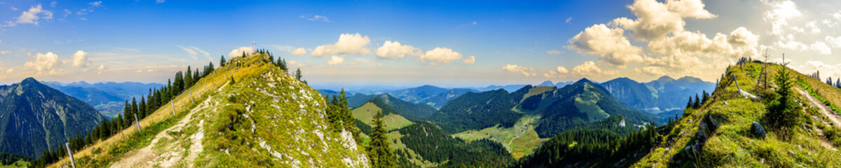Naklejka na ściany i meble view at the Bodenschneid mountain - Bavaria - Spitzingsee