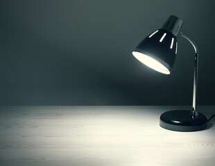 table lamp on the table on a dark background