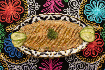 beautiful fresh dish on a beautiful plate, food