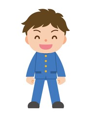 笑う 男子学生 学生服