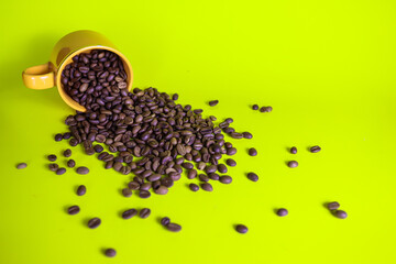 coffee beans in a cup