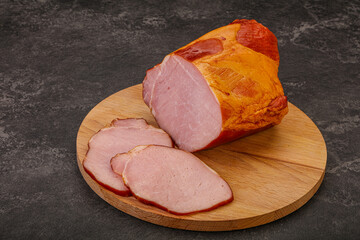 Smoked pork lion with spices