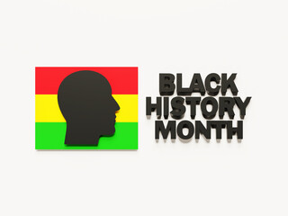 Black History Month Celebration illustration in 3d