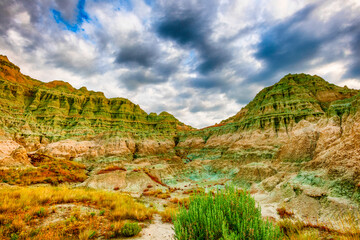 Painted Hills of John Day Fossil Bed in eastern Oregon