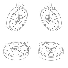 Stopwatch icons set