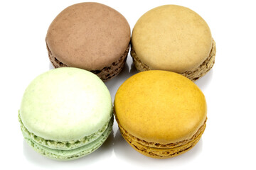 macarons isolé sur un fond blanc