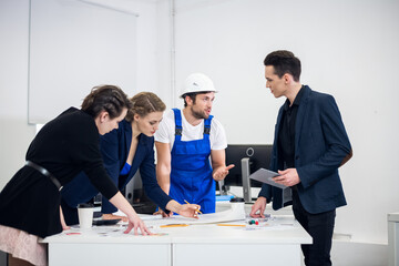 Creative business people working together on a project.