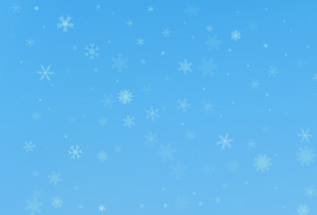 Falling silver snow flake vector