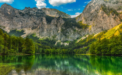 Hidden lake within the mountains Austria