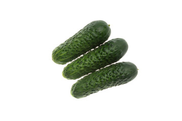 a fresh green cucumber isolated on white, healthy fit diet