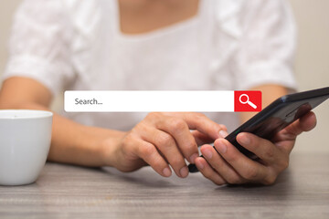 Searching box by touching smartphone technology