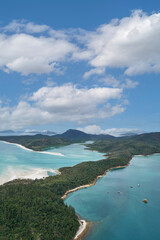 PANORAMA OF TROPICAL SEA AND ISLANDS