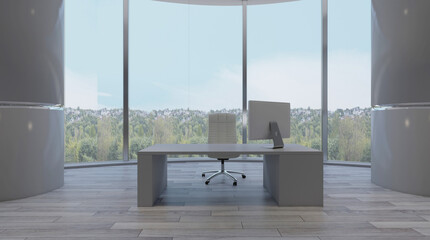 Modern meeting room. 3D rendering.