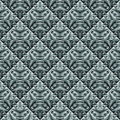 Geometric seamless pattern, ornament, abstract gradient black and white background, fashion print, vector texture for textile, fabric, wallpaper, decoration.