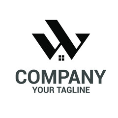 letter W with home logo