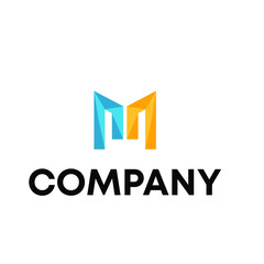 M Building logo design