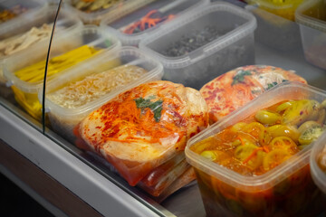 Chinese food on the shop window