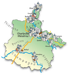 08 Carte du département des Ardennes